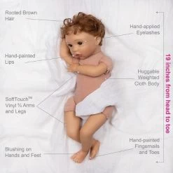 Paradise Galleries Reborn Baby Doll Boy Puppy Love, Magnetic Pacifier, Rooted Hair, 19 Inch Doll Made In SoftTouch Vinyl -Toy Doll World GUEST fcaedae1 f461 424a b6c7 5d46a445f6f7