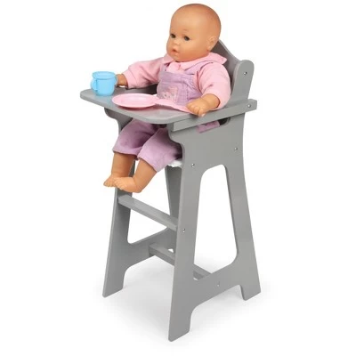 Badger Basket Doll High Chair - Executive Gray 5 Badger Basket Doll High Chair - Executive Gray - Image 3