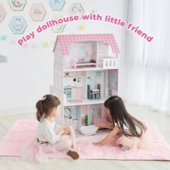 Teamson Kids 'Wonderland' Children's 2 In 1 Doll House & Play Kitchen TD-12515P -Toy Doll World GUEST fe3a37f1 2d00 4e57 a0dc f4bb8c22d866
